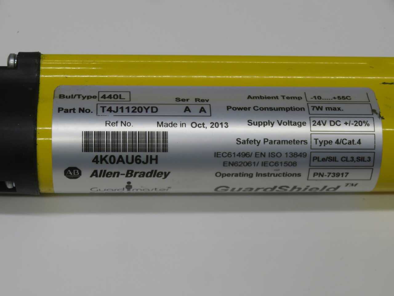 ALLEN BRADLEY T4J1120YD SAFETY LIGHT CURTAIN T269875 - SENSORS
