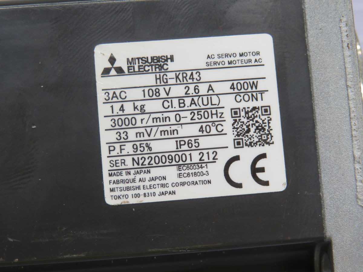 MITSUBISHI HG-KR43 SERVO MOTOR T248977 - SERVO
