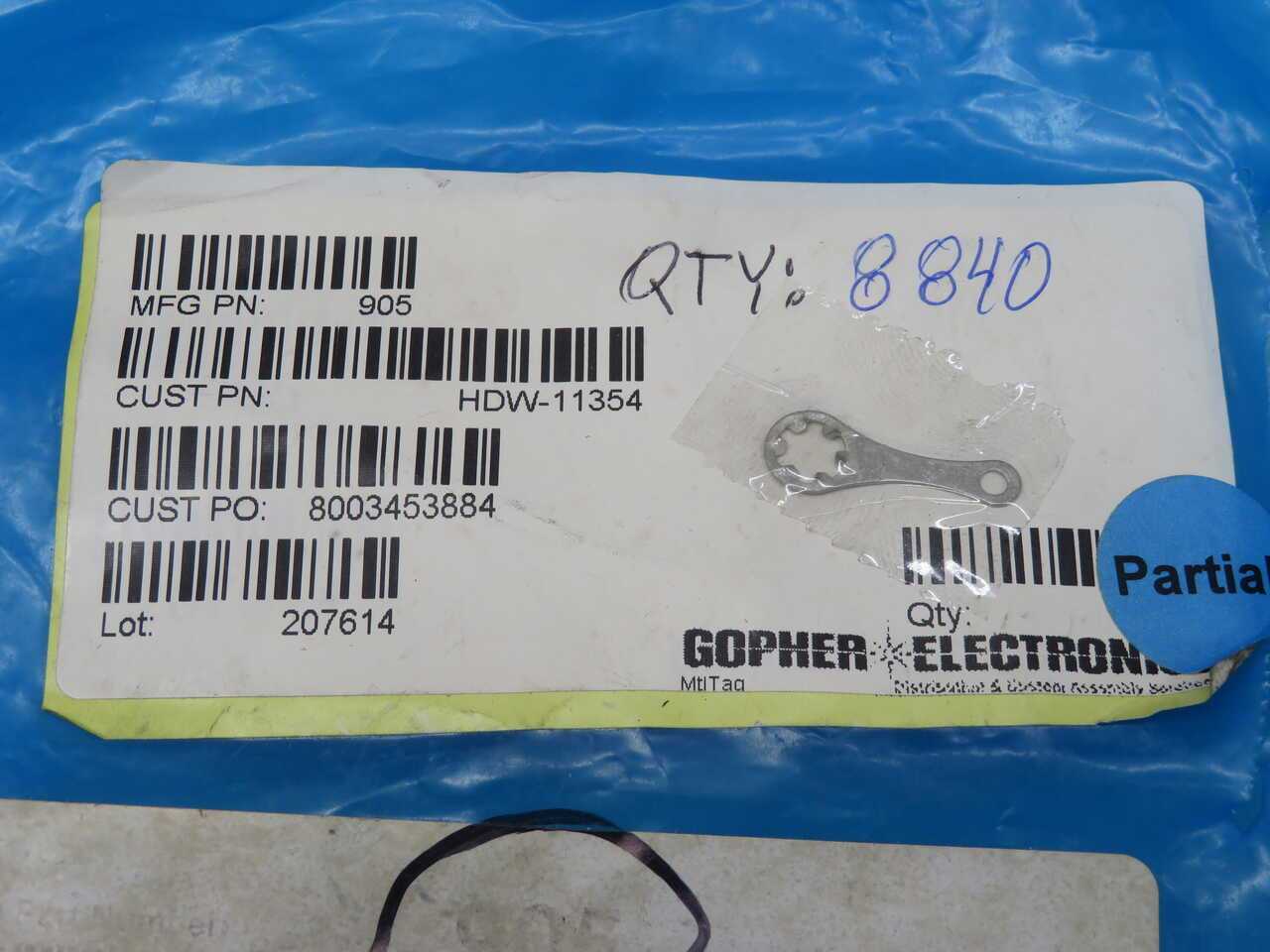 LOT OF 8800 GOPHER 905 LOCKWASHER SOLDER LUGS #8 T272062 - PLUGS & RECEPTACLES