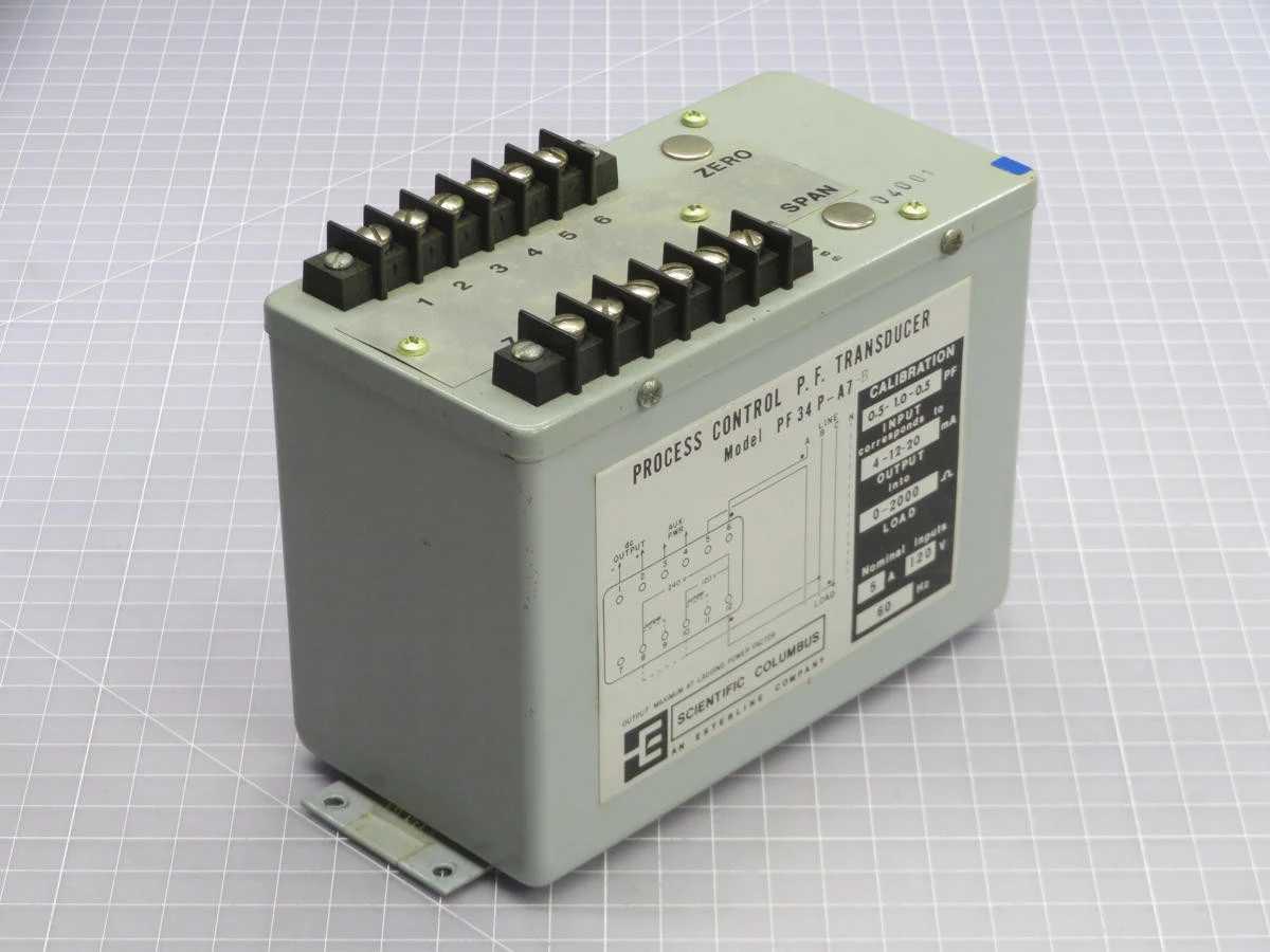 SCIENTIFIC COLUMBUS PF 34 P-A7B PROCESS CONTROL POWER FACTOR TRANSDUCER T243910 - SENSORS SCIENTIFIC COLUMBUS PF 34 P-A7B PROCESS CONTROL POWER FACTOR TRANSDUCER T243910 - SENSORS