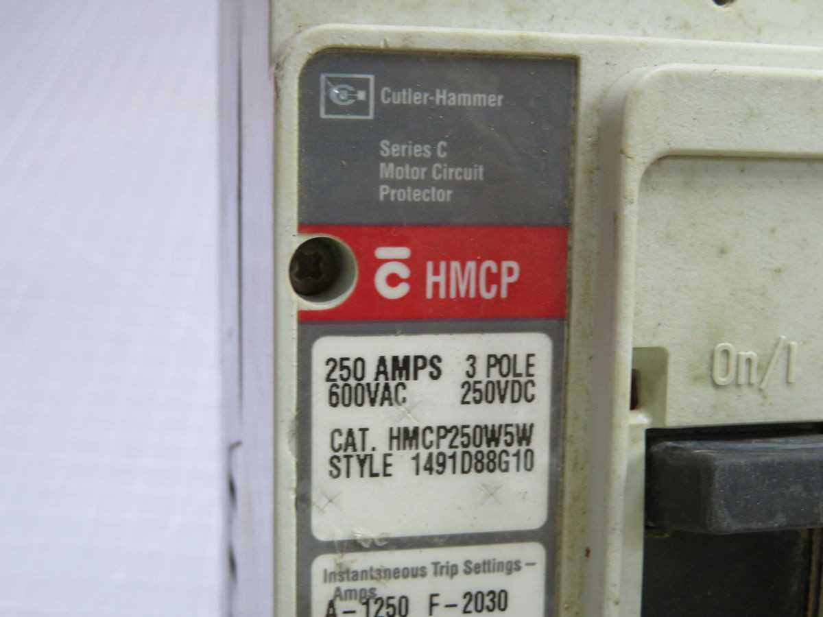 Cutler Hammer HMCP250W5W Molded Case Circuit Breaker T251328 - CIRCUIT BREAKERS