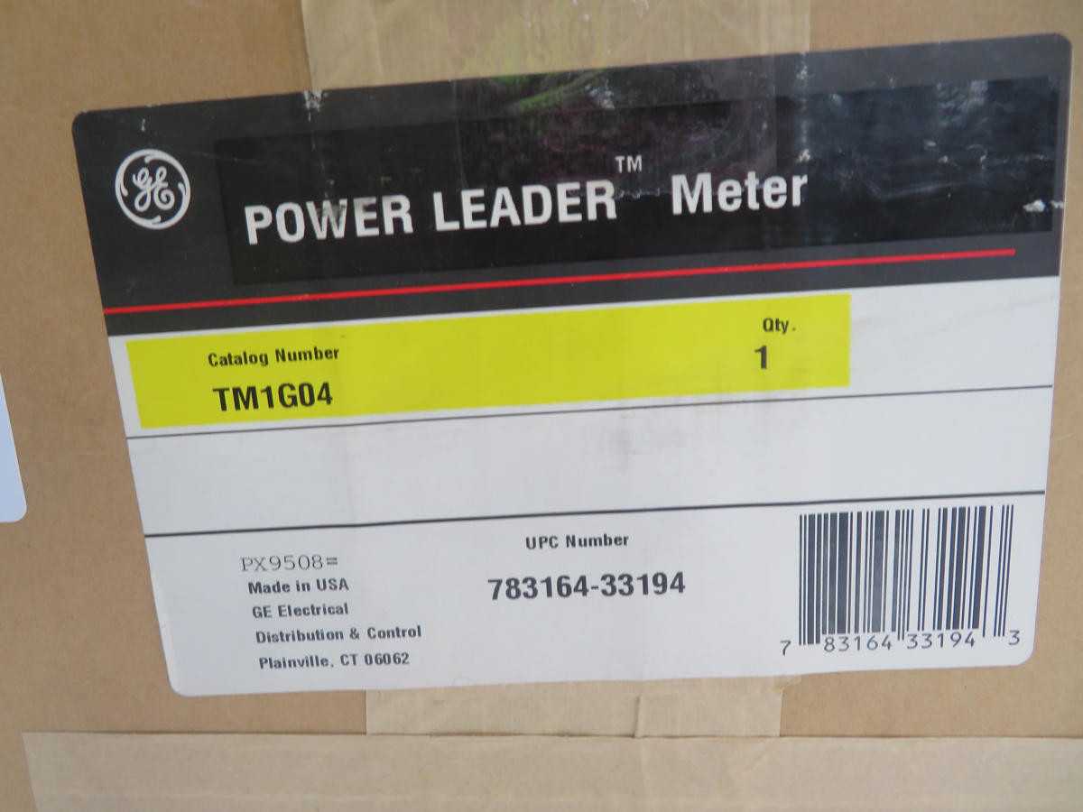 GE TM1G04 POWER LEADER POWER PANEL METER T211532 - PANEL METERS