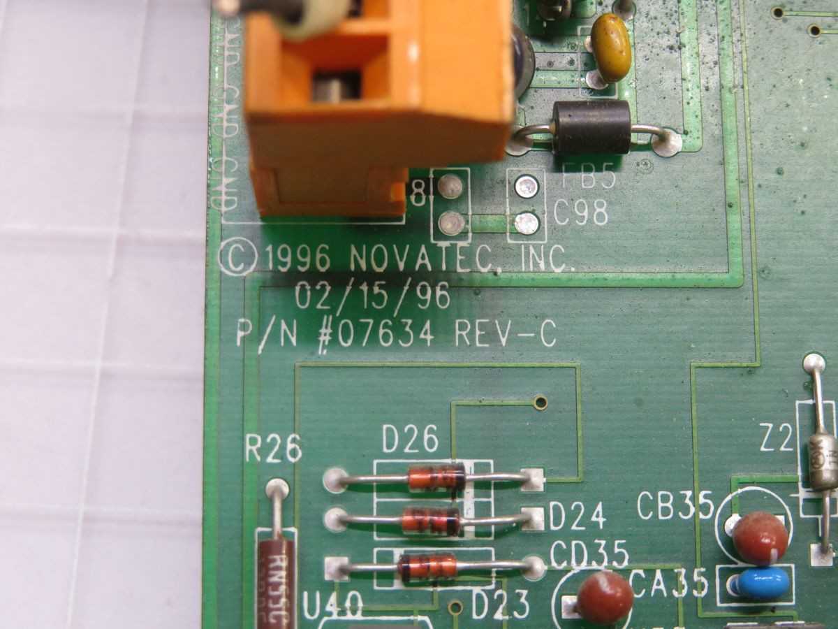 NOVATEC 07538-E 7634 CPU ANALOG BOARD T258168 - PCB CIRCUIT BOARDS