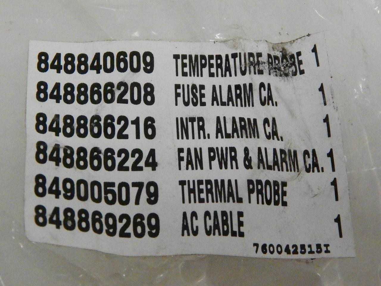 Alcatel-Lucent Cable Kit T87198 For 848840609, 848866208, 848866216, 848866224, 849005079 - TEMPERATURE CONTROL COMPONENTS