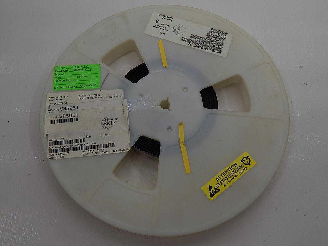 LOT OF 137 VR5951 SC542702CDWR2 CTCAN0438 SC542702CDW IC MICRO TSC6 W/ FIXED MASK SC T88692 - INDUSTRIAL PARTS
