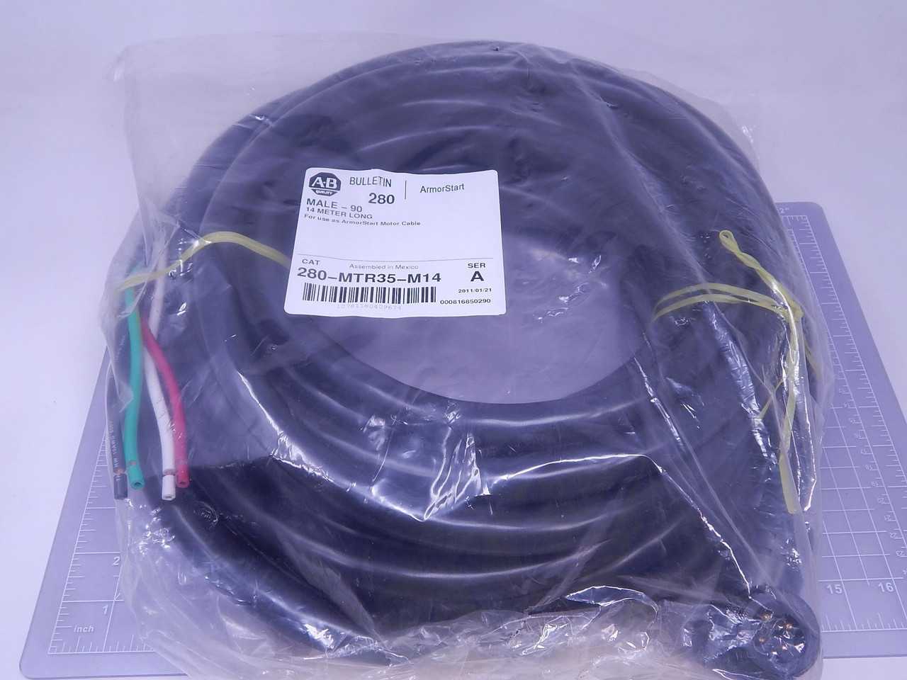 ALLEN-BRADLEY 280-MTR35-M14 MALE-90 ARMORSTART MOTOR CABLE 14 M T138741 - CORDSET CABLES