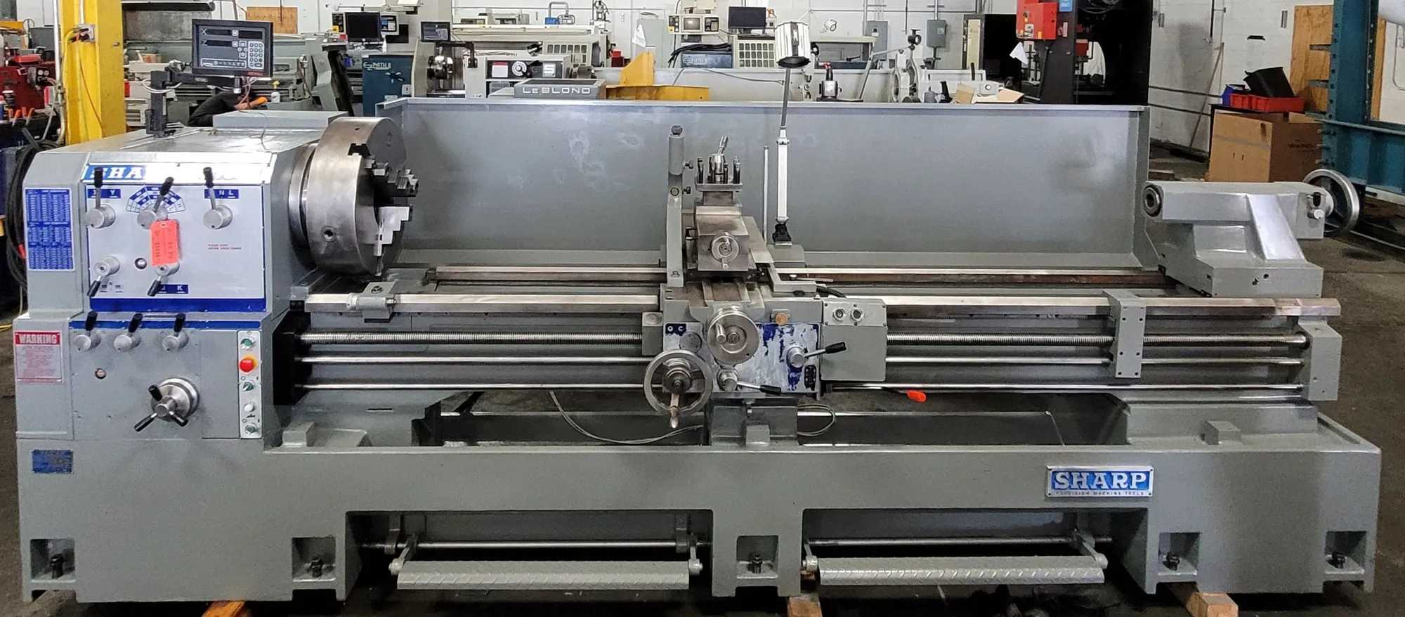 22"/31" X 100" SHARP 22100B GAP BED LATHE W/NEWALL DRO - 21.97" SWING, 4.5" BORE - MANUAL LATHES