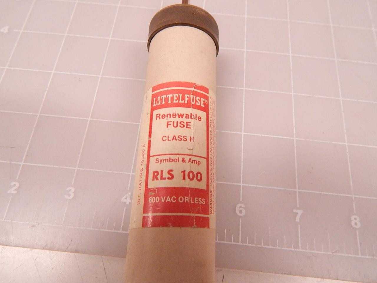 LOT OF 7 LITTELFUSE RLS 100 RENEWABLE FUSES T70394 - FUSES