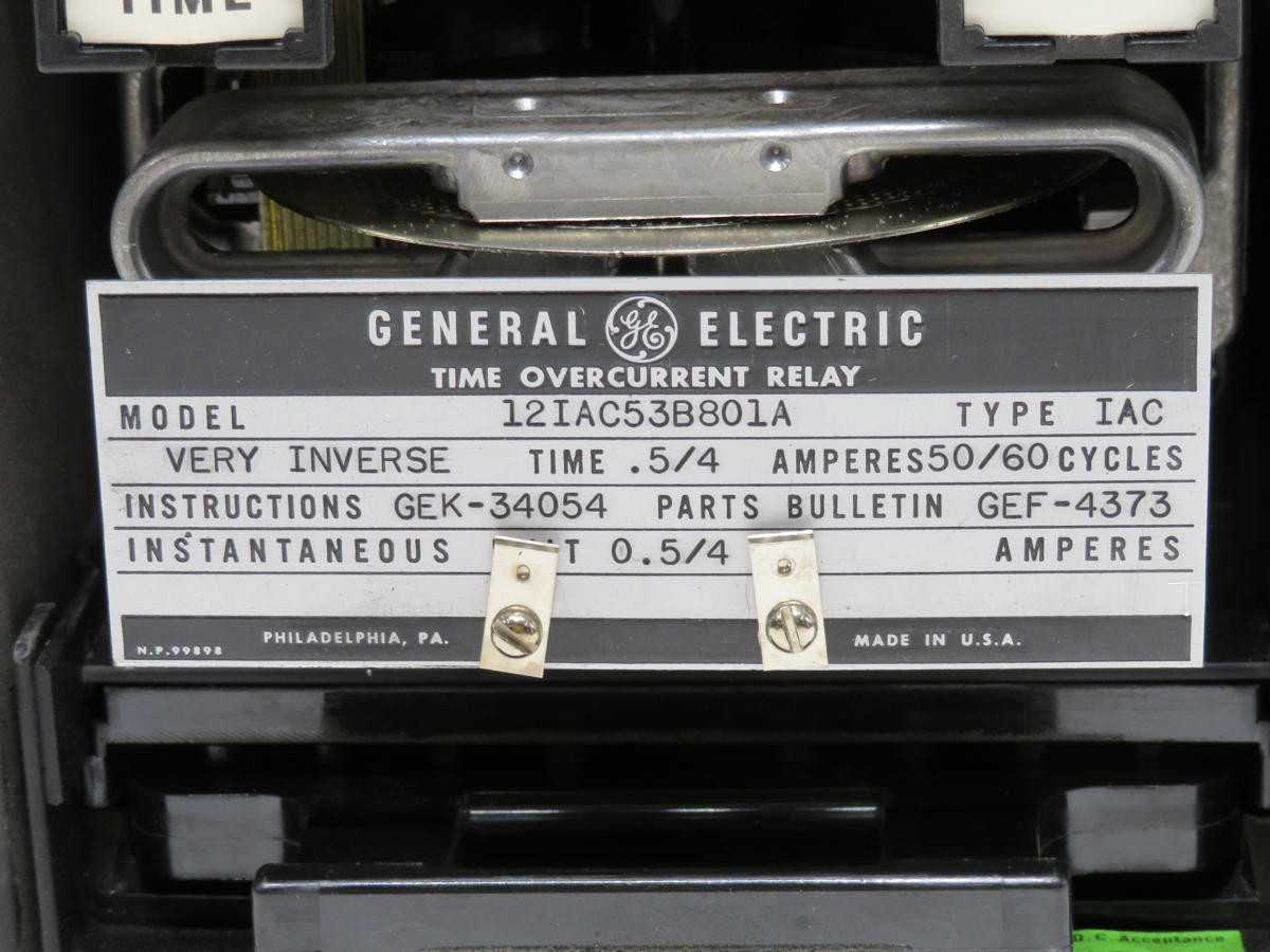GE 12IAC53B801A TYPE IAC TIME OVERCURRENT RELAY T210302 - ELECTRICAL COMPONENTS