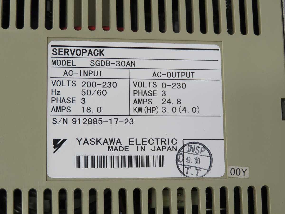 YASKAWA SGDB-30AN SERVOPACK AC SERVO DRIVE T212624 - SERVO