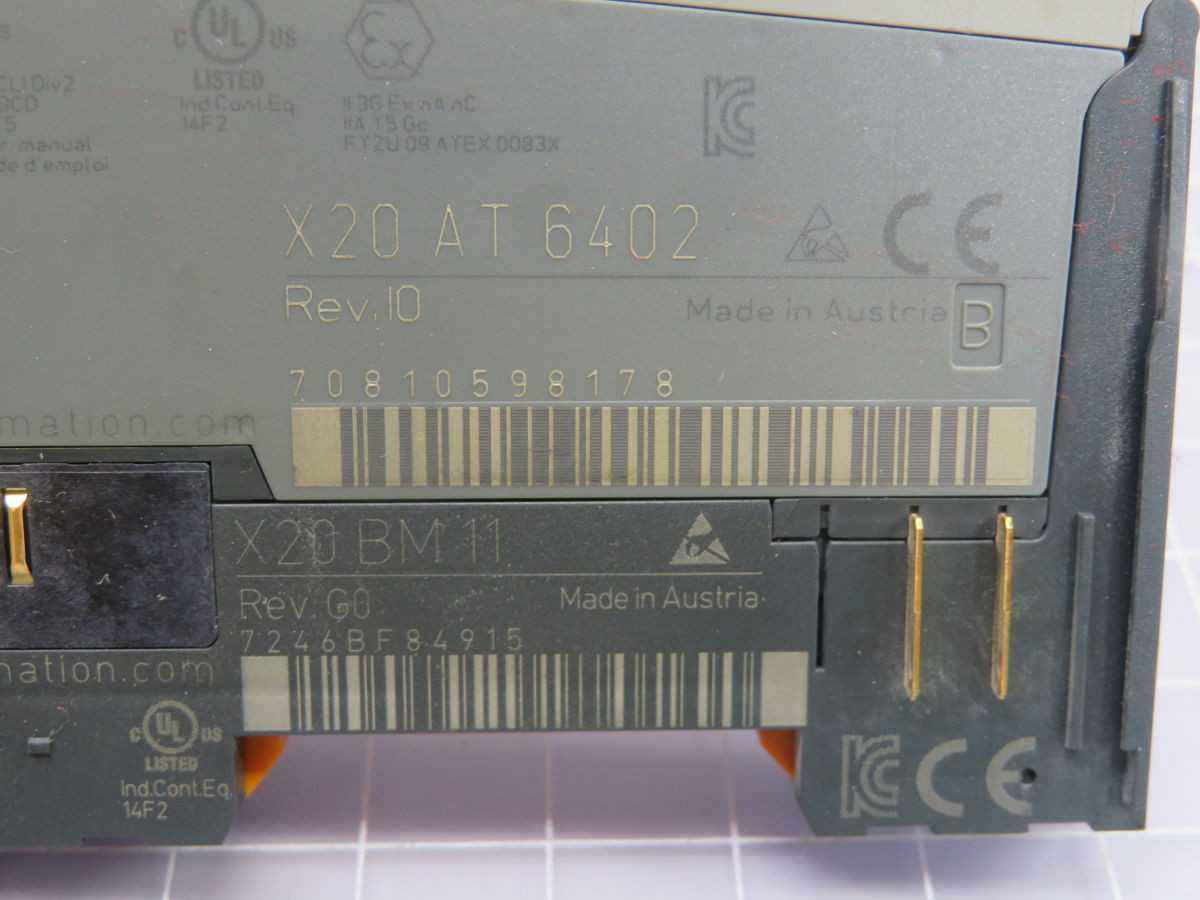 B&R X20 AT 6402 INPUT MODULE T245866 - MOTOR DRIVES