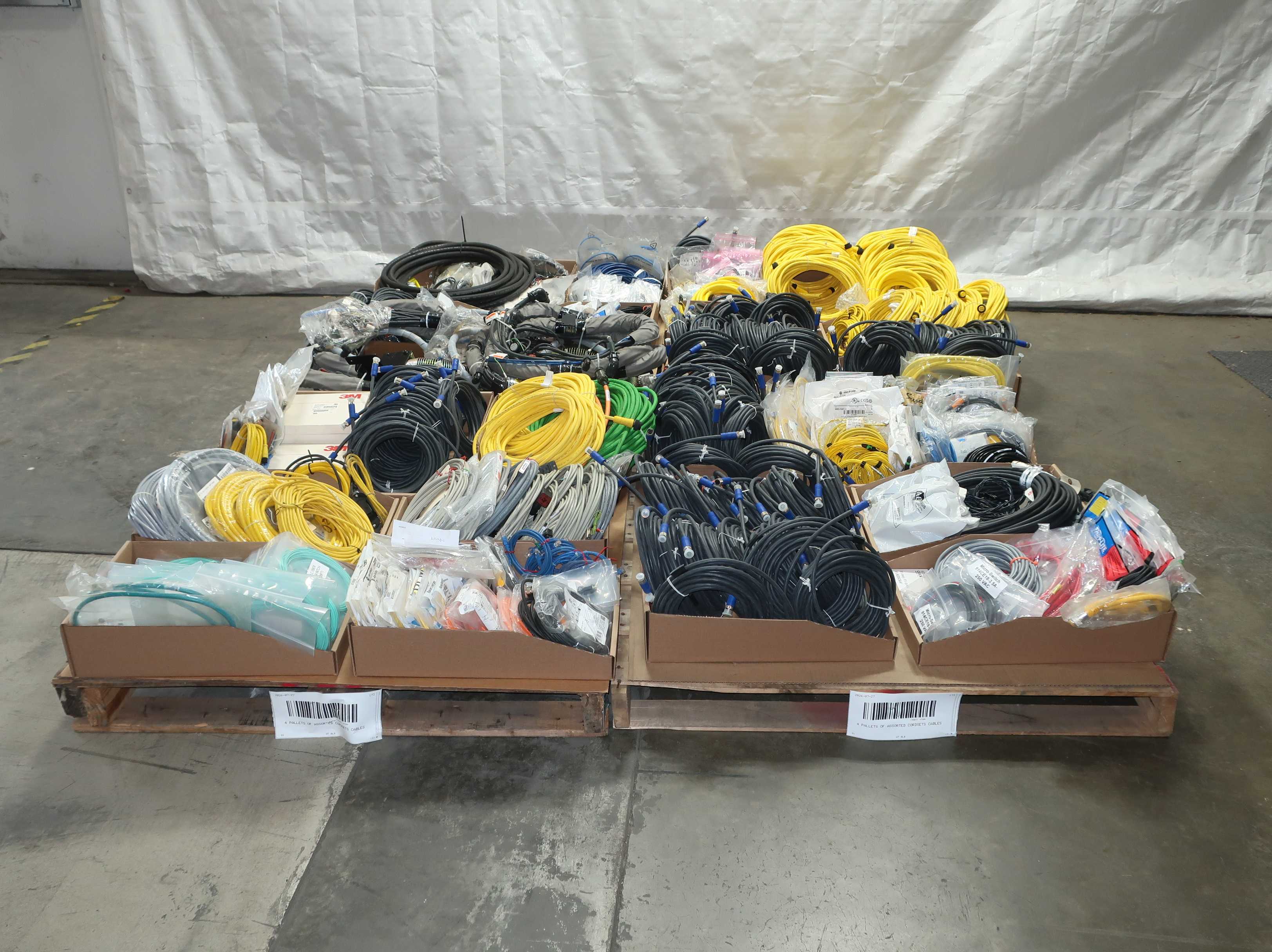 SKU 1780072 - 4 PALLETS OF ASSORTED CORDSETS CABLES - CORDSET CABLES