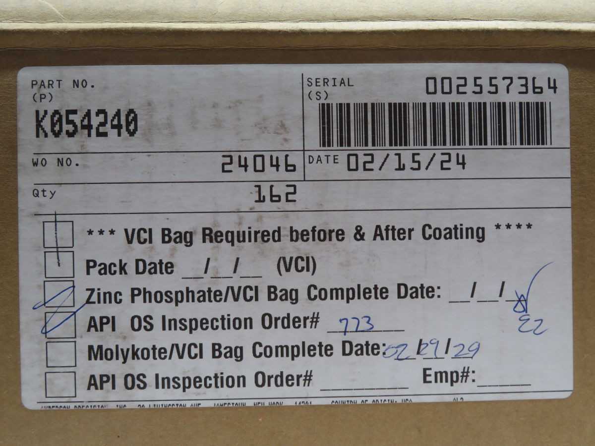 Lot Of 160 K054240 Extension Plunger Kits T252940 - HYDRAULIC PLUNGER PUMP