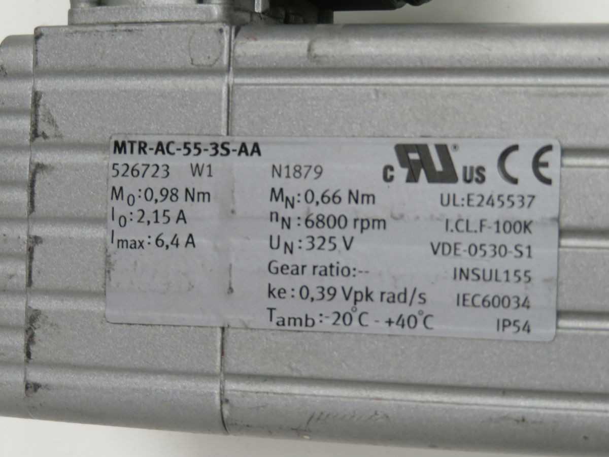 FESTO MTR-AC-55-3S-AA SERVO MOTOR T247889 - SERVO