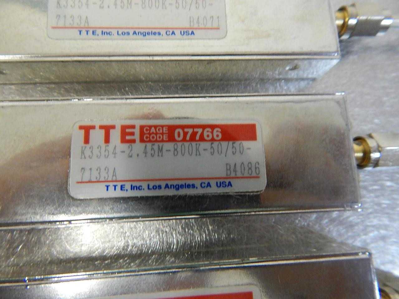 LOT OF 6 TTE K3354-2.45M-800K-50/50-7133A 07766 HIGH PASS FILTER ASSEMBLY T64579 - LINE FILTERS
