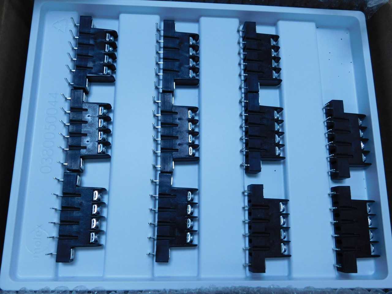 LOT OF 150 MOLEX 0387291654 BARRIER TERMINAL BLOCKS SR BTS PC RA 4P GRND MTG T153144 - TERMINAL BLOCKS