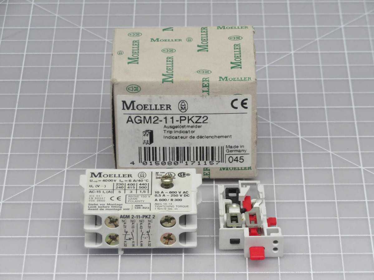 Lot Of 8 Moeller AGM2-11-PKZ2 Trip Indicating Auxiliary Contacts - DC CONTACTOR