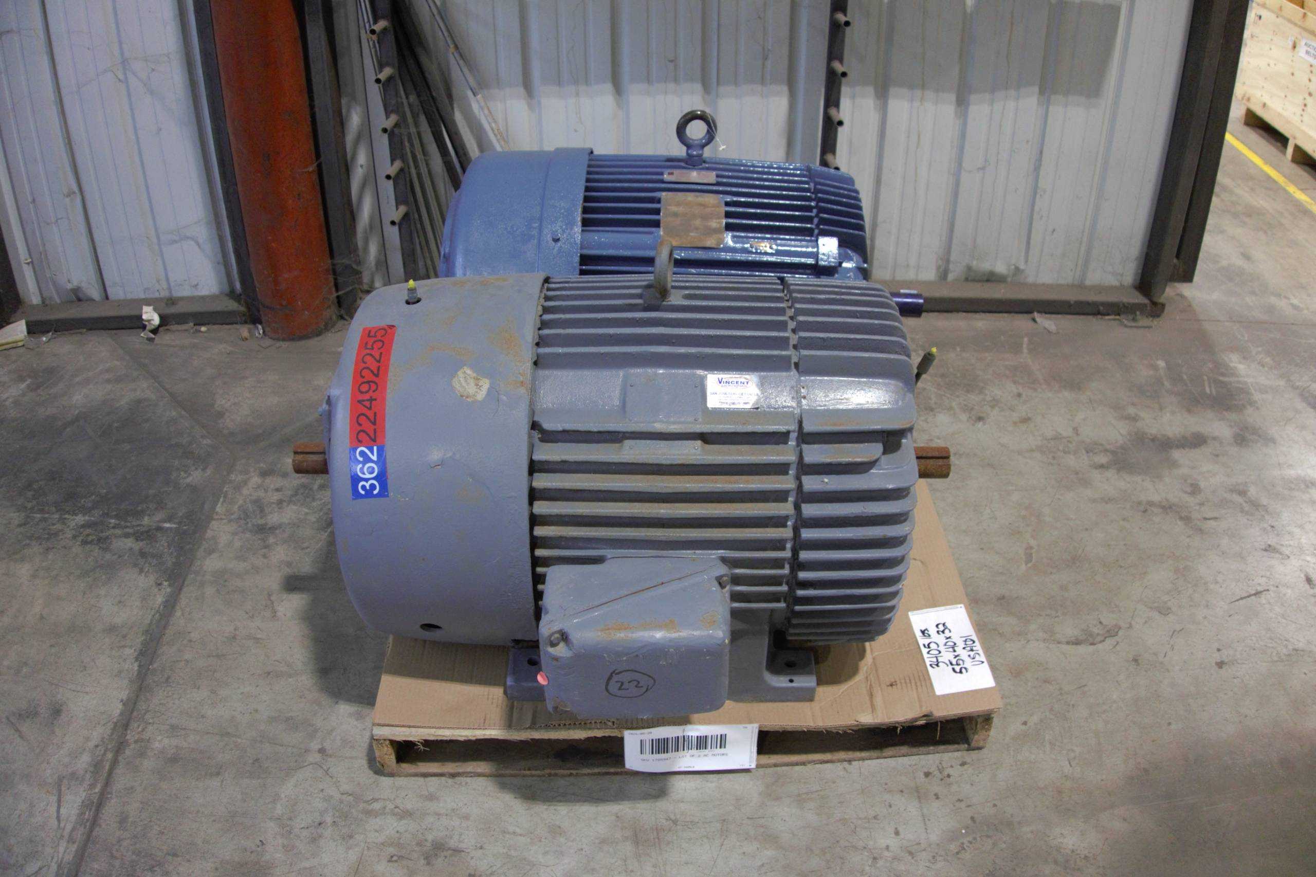 SKU 1785947 - LOT OF 2 AC MOTORS - AC MOTOR