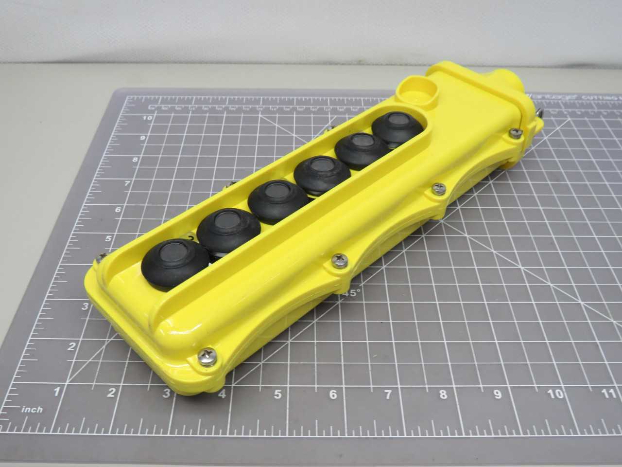 WOODHEAD 130126-0259 5056-2 WATERTITE PLASTIC PENDANT STATION 6 POSITION T165659 - SWITCHES