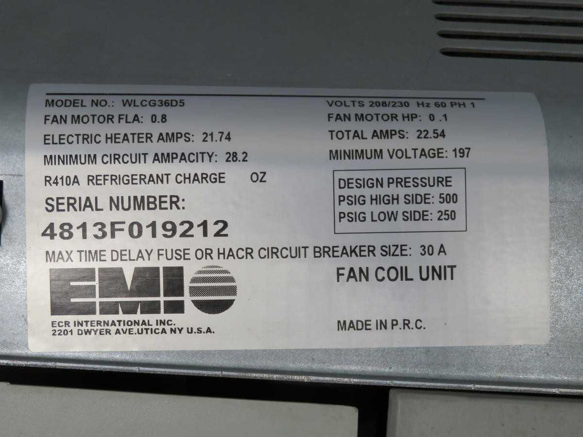 EMI WLCG36D5 ELECTRIC HEATER T210932 - HEATING ELEMENTS