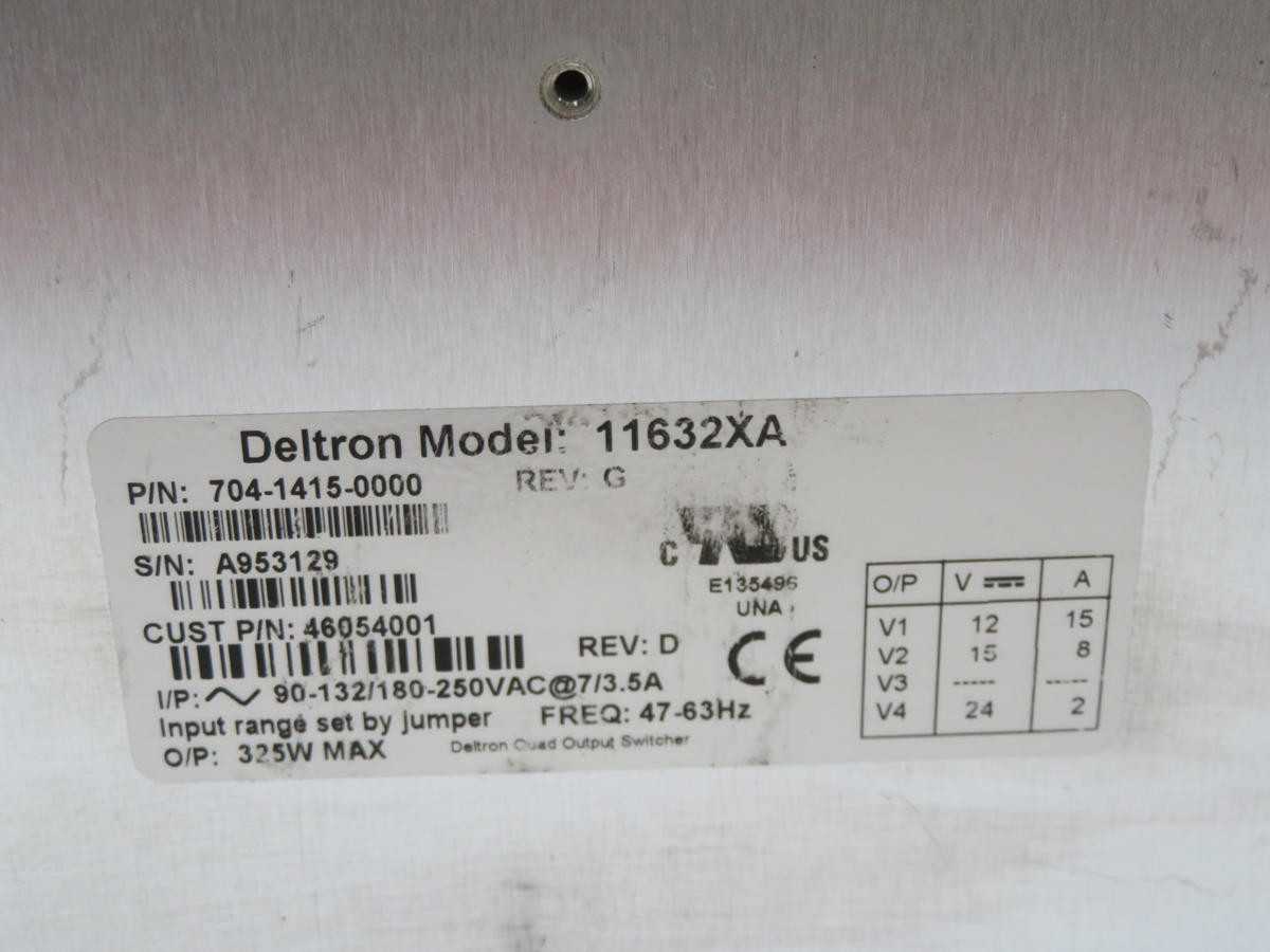 Deltron 11632XA Power Supply T236474 - Reliable Performance for Your Equipment - POWER SUPPLIES