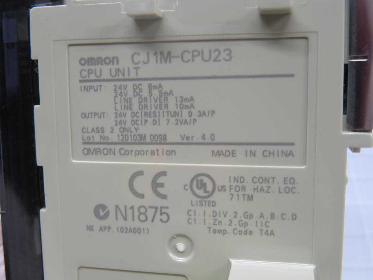 Omron CJ1M-CPU23 CPU Unit T227356 - Reliable Performance for Automation - PLC MODULES