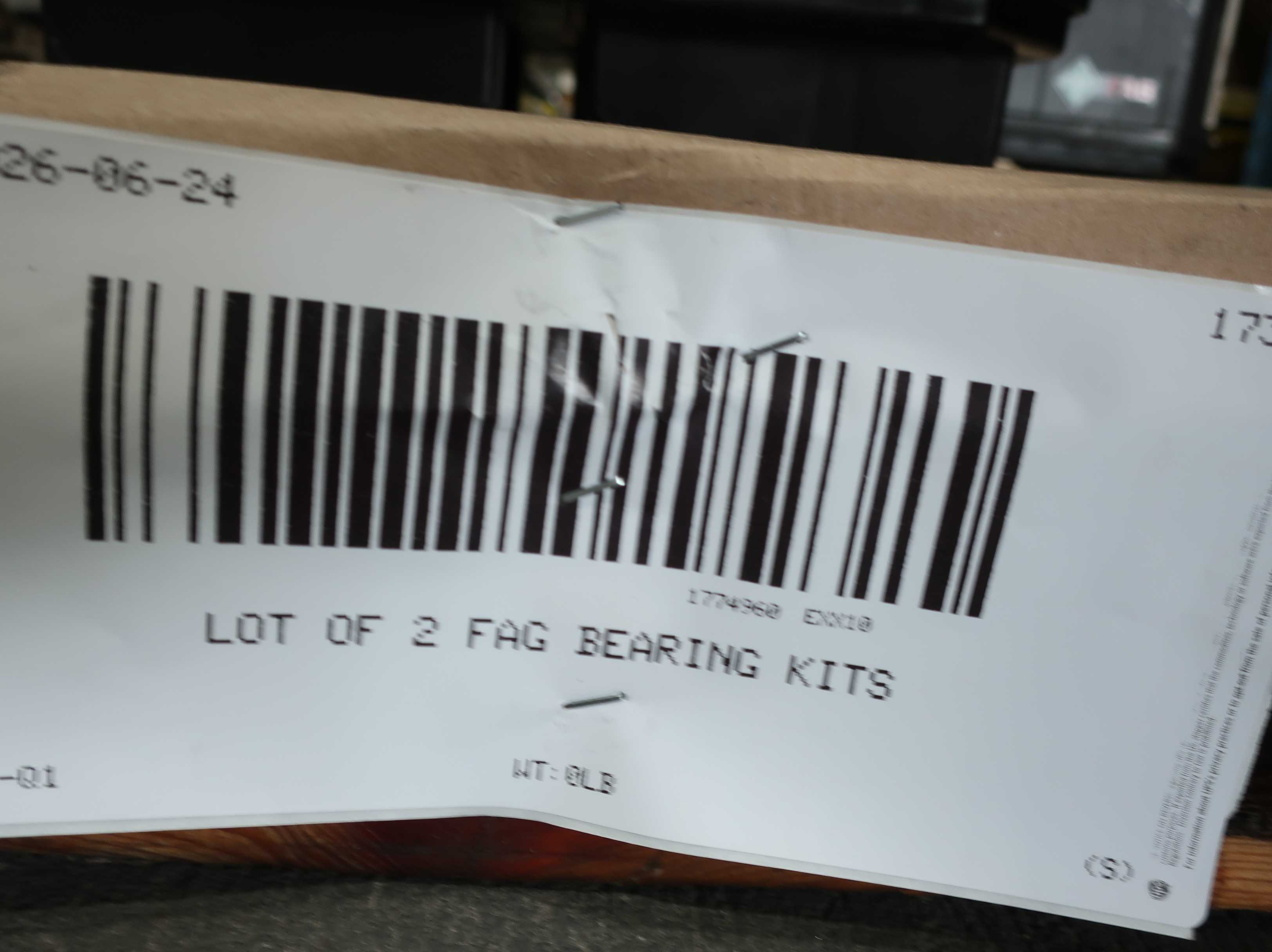 SKU 1774960 - LOT OF 2 FAG BEARINGS - BEARINGS