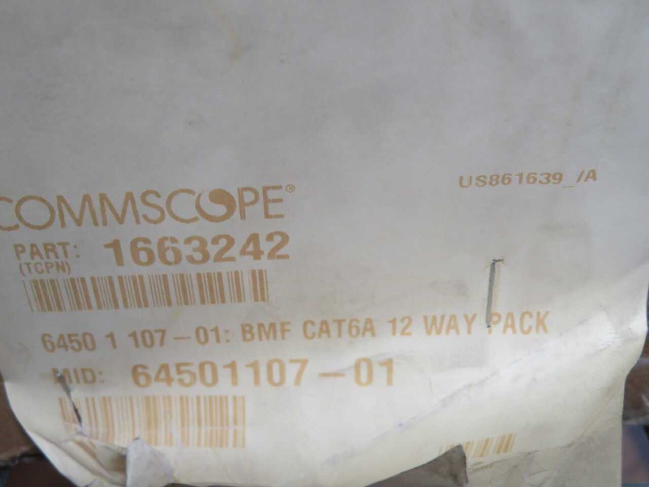 Commscope 1663242 6450 1 107-01 Highband Backmount Frame Kit With 12 Category 6A, 20-Pair Mod - FIBER OPTIC CABLE
