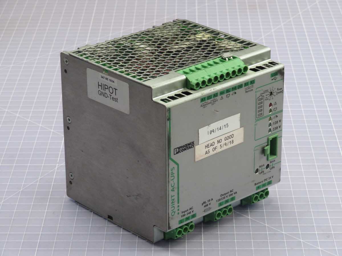 PHOENIX CONTACT QUINT-UPS/1AC/1AC/500VA UNINTERRUPTIBLE POWER SUPPLY T248921 - POWER SUPPLIES