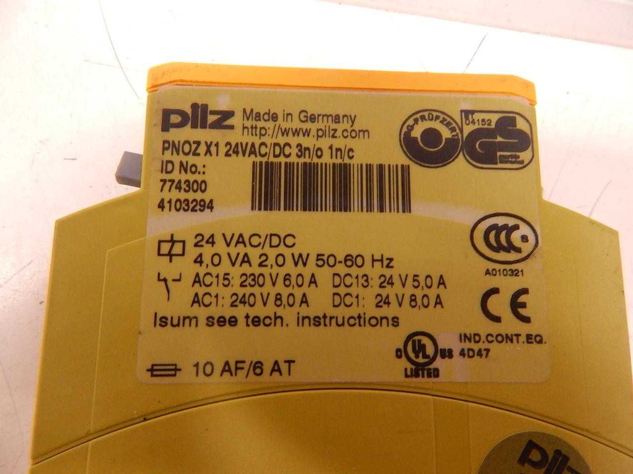 Lot Of 6 Pliz PNOZX124VAC/DC3N/O1N/C Safety Relays T71386 - SWITCHES