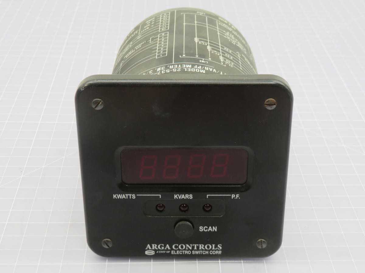 ARGA 25-537-I420 WATT/VAR/PF METER TRANSDUCER T216489 - PANEL METERS