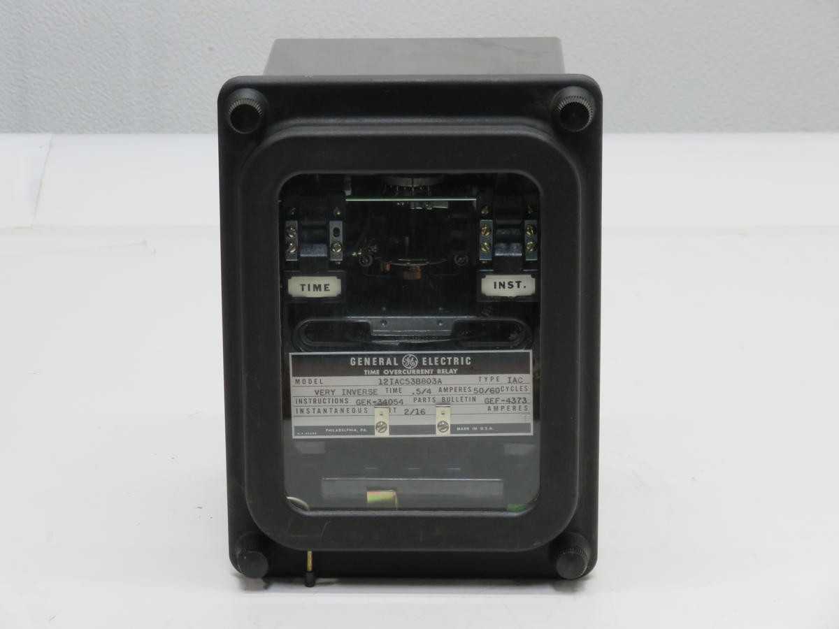 GE 12IAC53B803A TYPE IAC TIME OVERCURRENT RELAY T210304 - ELECTRICAL COMPONENTS