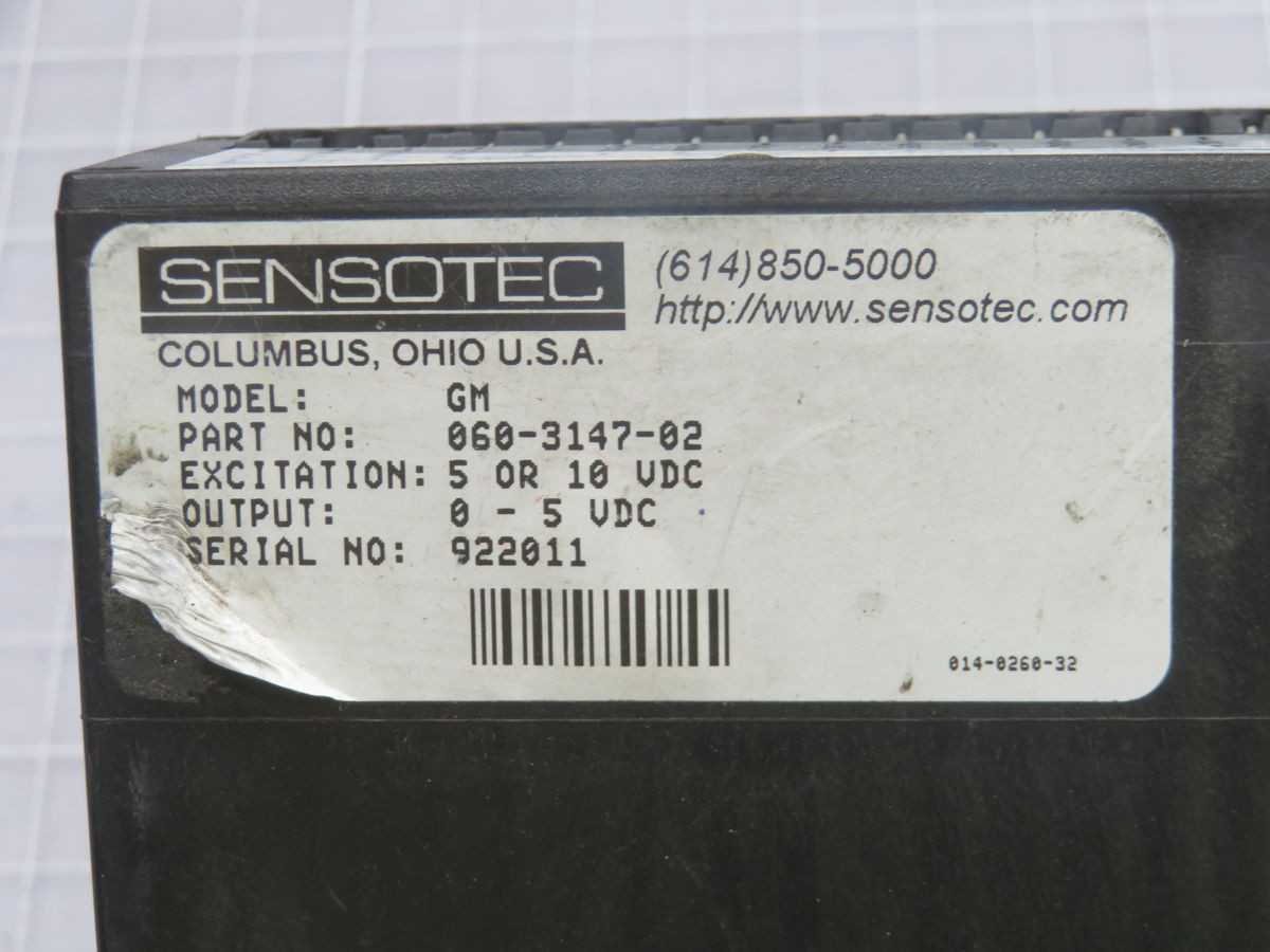 SENSOTEC GM 060-3147-02 DIGITAL PRESSURE DISPLAY T247291 - HMIS & DISPLAYS