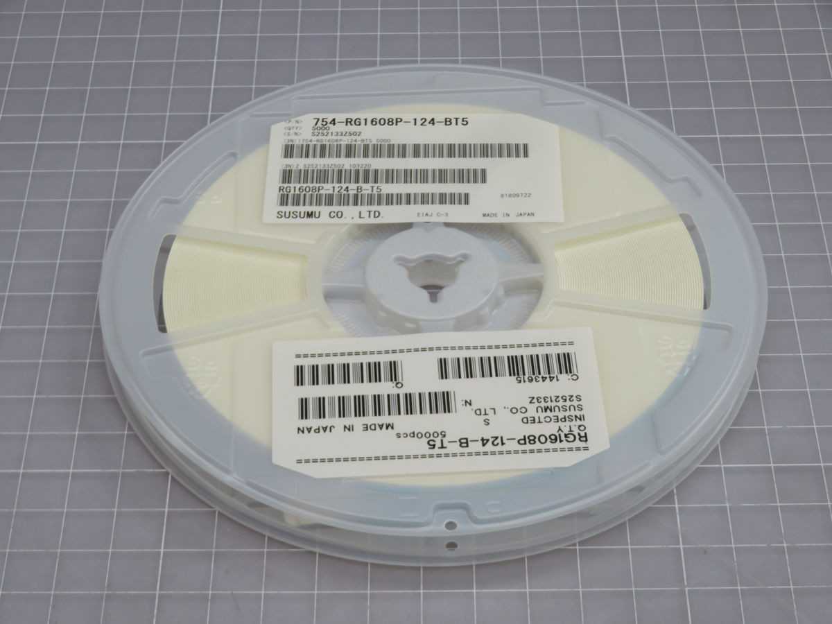 LOT OF 10000 SUSUMU 754-RG1608P-124-BT5 THIN FILM RESISTORS T246020 - ELECTRICAL COMPONENTS