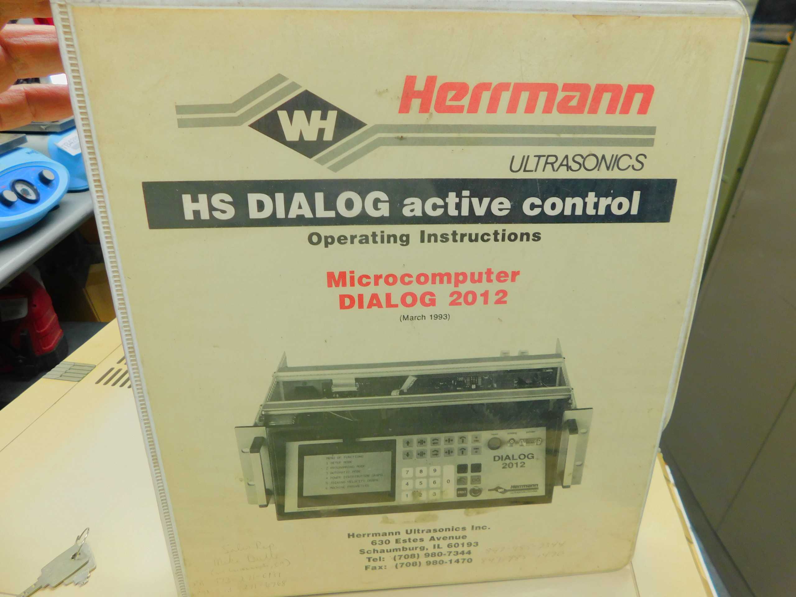 WH Herrmann Dialog 4012 Dynamic Ultrasonic Welding Microcomputer System - WELDING EQUIPMENT