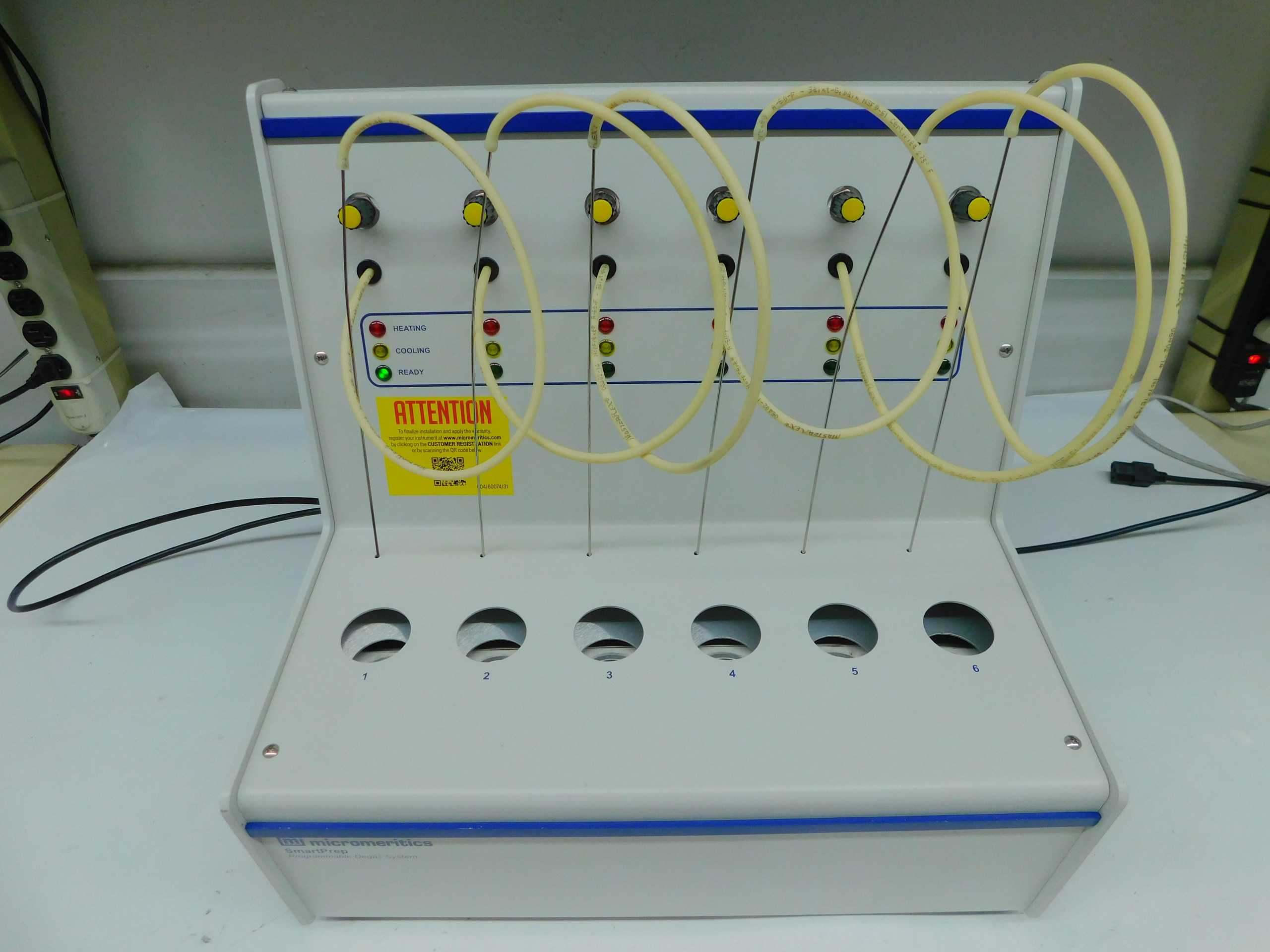 MICROMETRICS SMARTPREP 065 FLOWING-GAS DEGASSING DEVICE SIX-STATION - AUTOMATION & CONTROLS