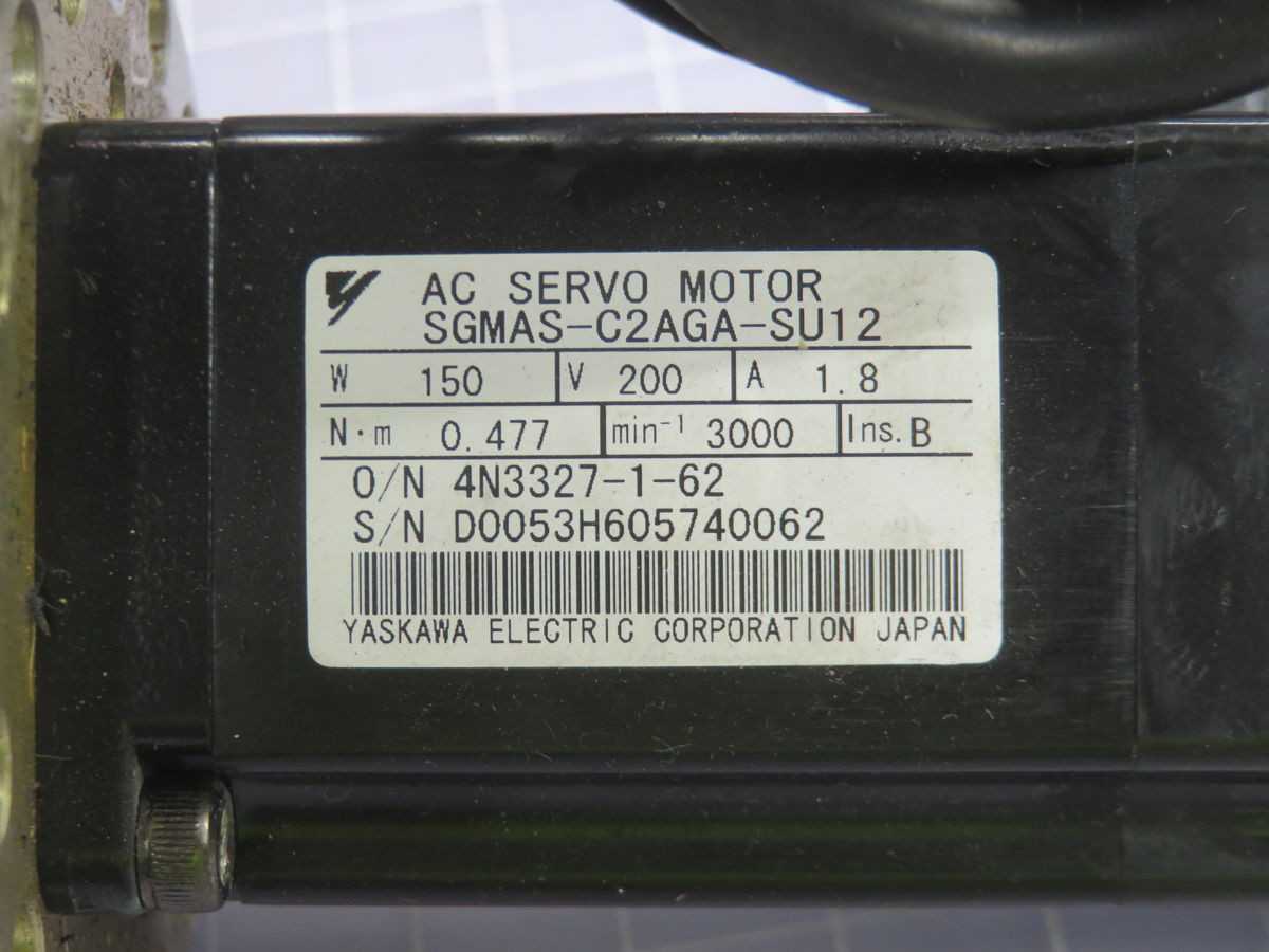 Yaskawa SGMAS-C2AGA-SU12 AC Servo Motor T246593 - SERVO