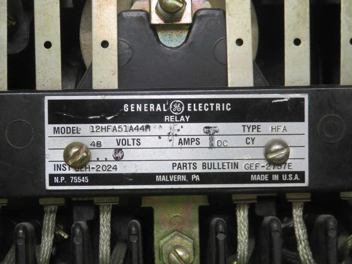 GE 12HFA51A44H AUXILIARY PROTECTIVE RELAY TYPE HFA T207468 - ELECTRICAL RELAYS