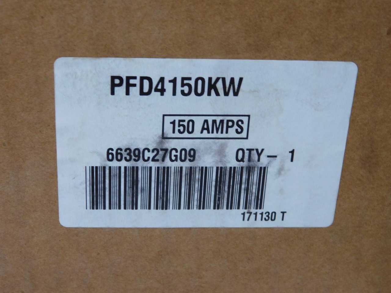EATON PFD4150KW 6639C27G09 CIRCUIT BREAKER 4 P 150 A T139075 - CIRCUIT BREAKERS