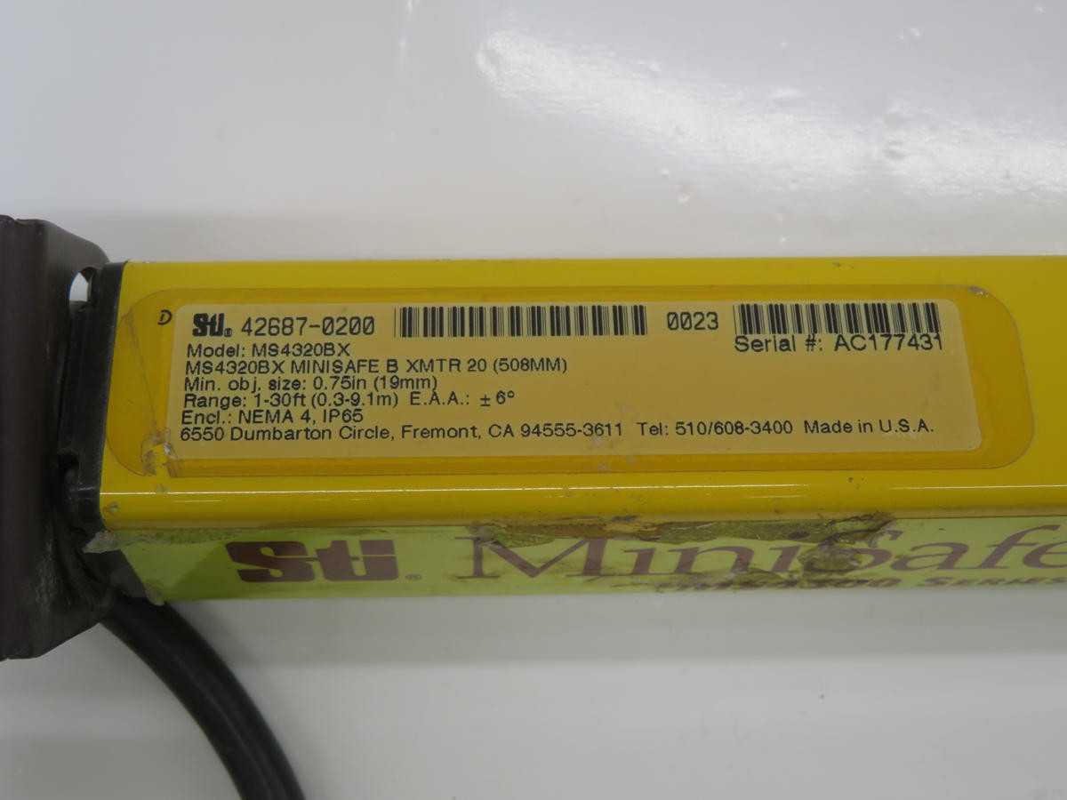 OMRON MS4320BX 42687-0200 RECEIVER LIGHT CURTAIN T236549 - SENSORS