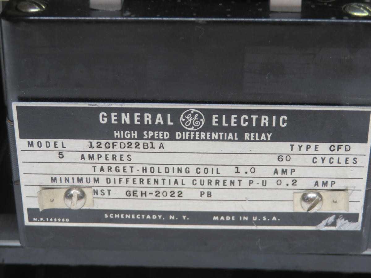 GE 12CFD22B1 HIGH SPEED DIFFERENTIAL RELAY T210540 - ELECTRICAL COMPONENTS