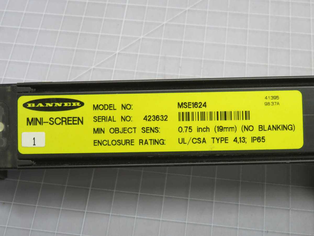 BANNER MSE1624 LIGHT CURTAIN EMITTER T233131 - SENSORS