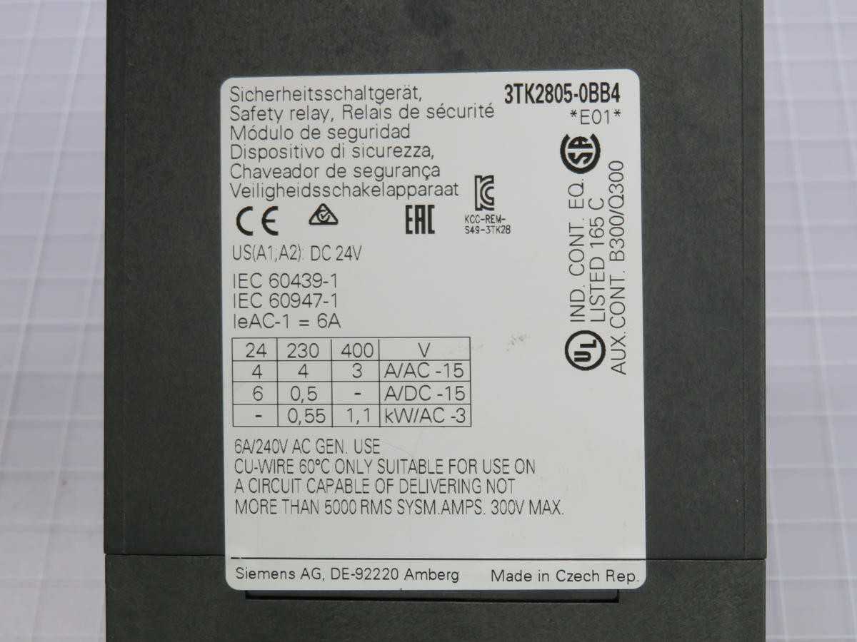 SIEMENS 3TK2805-0BB4 SAFETY RELAY T211466 - CONTACTORS