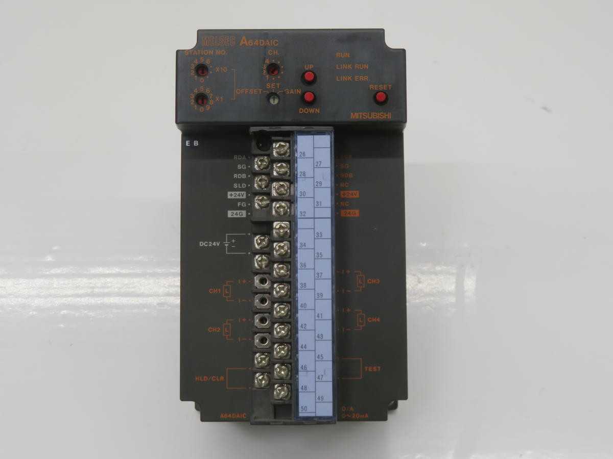 MITSUBISHI A64-DAIC MODULE OUTPUT ANALOG T240915 - PLC MODULES
