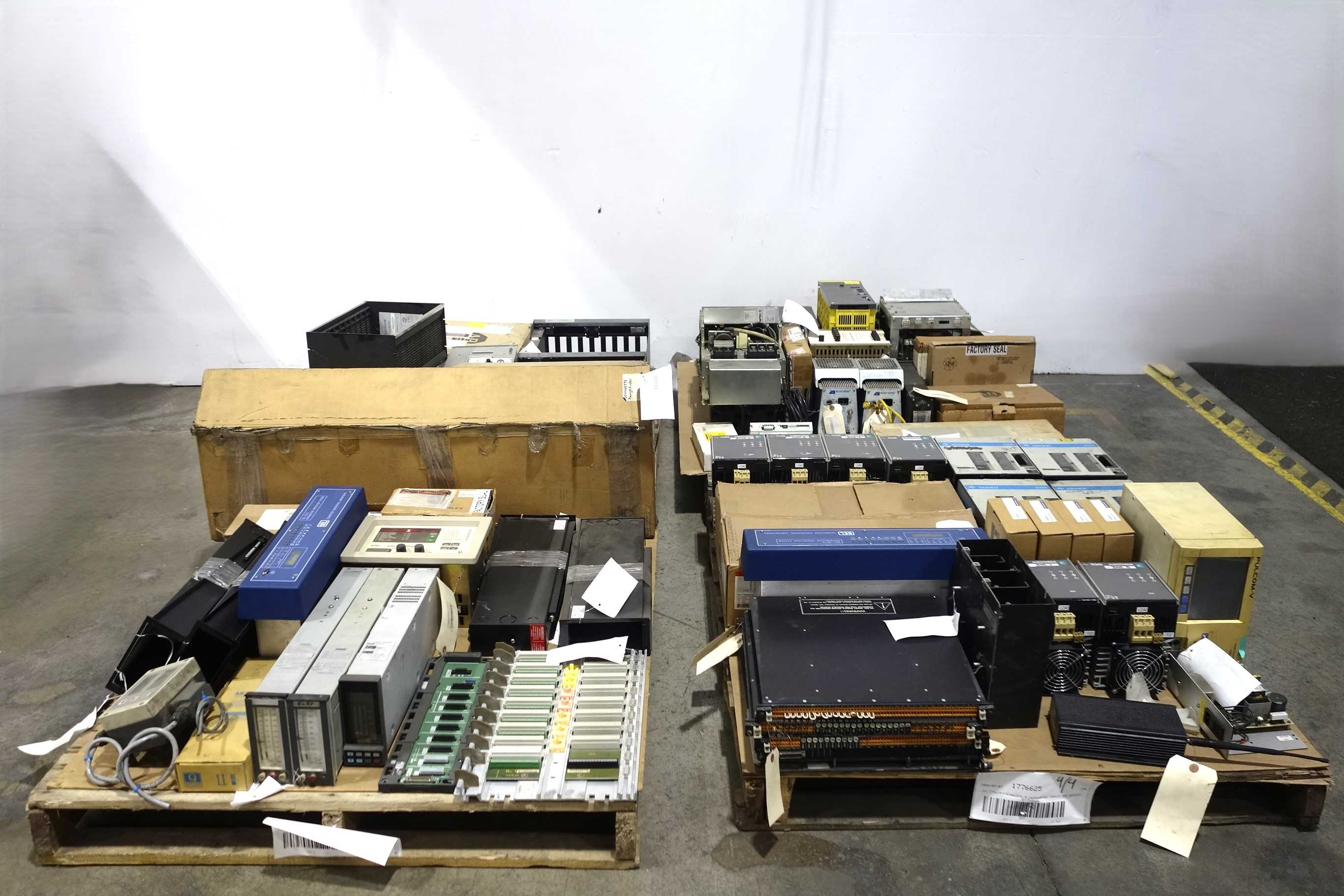 SKU 1776625 - 4 PALLETS OF ASSORTED PLC MODULES AND CHASSIS - PLC MODULES