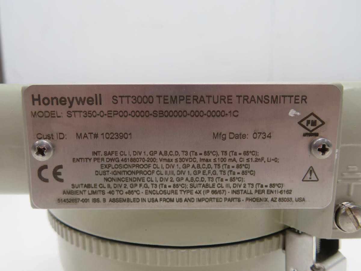 HONEYWELL STT350-0-EP00-0000-SB00000-000-0000 STT3000 TEMPERATURE TRANSMITTER T213223 - PRESSURE TRANSMITTER