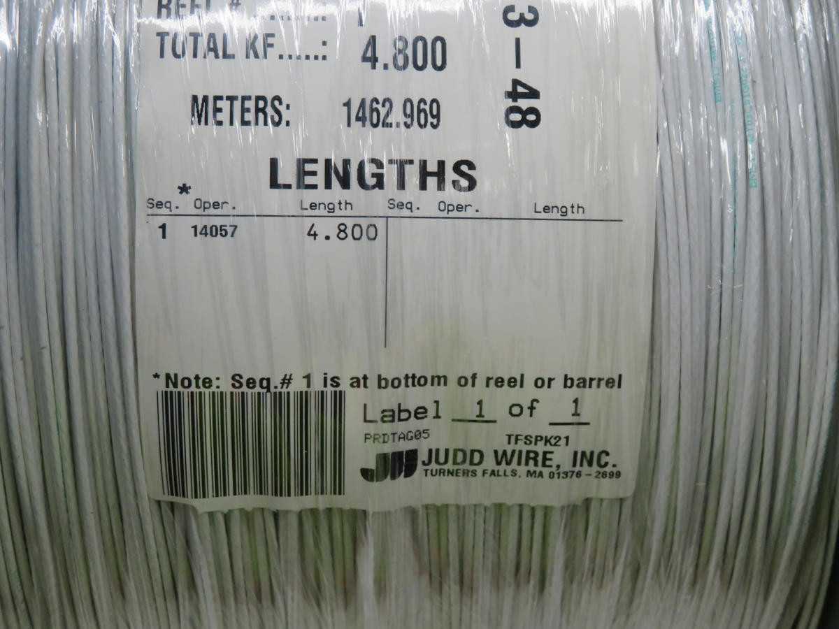 LOT OF 4500 FT JUDD WIRE BMS13-48 WIRE/CABLE T225541 - ELECTRICAL WIRE