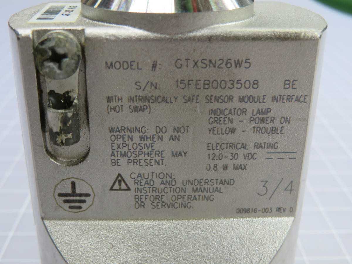 DET-TRONICS GTXSN26W5 GAS TRANSMITTER & ANALYZER T240274 - GAS ANALYZER