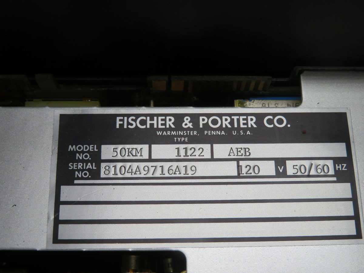 FISCHER & PORTER 50KM CHAMELEON CONTROLLER T257632 - OPERATOR CONTROLS