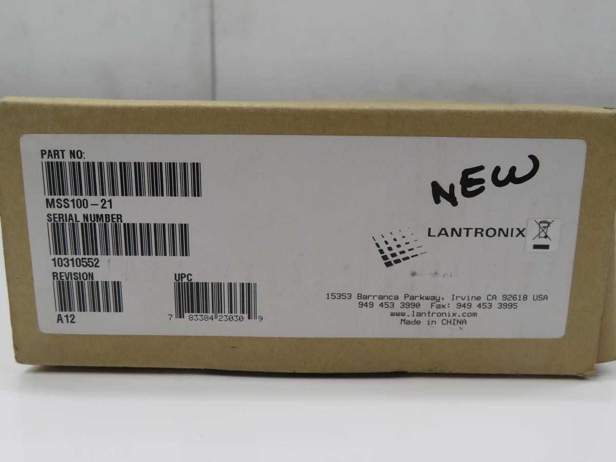 LANTRONIX MSS100-21 COMPUTER T231627 - PLC MODULES